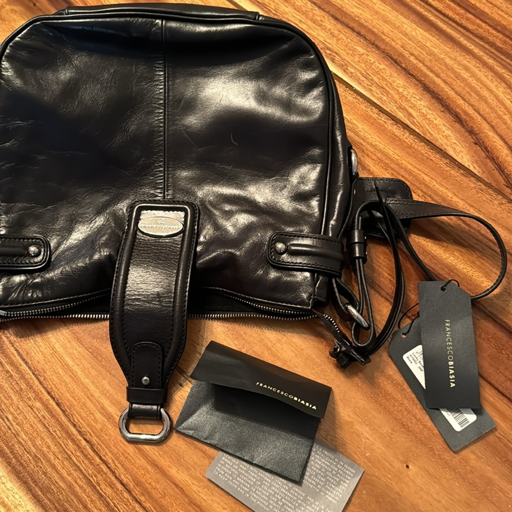 NWT Francesco black leather bag - Picture 8 of 8